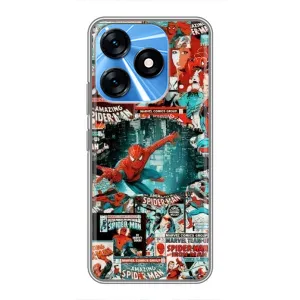 Чехол Супергерой Человека Паука на TECNO Spark 10 (Комиксы Человек Паук)