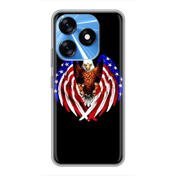 Чехол с рисунком «Крылья США» для TECNO Spark 10