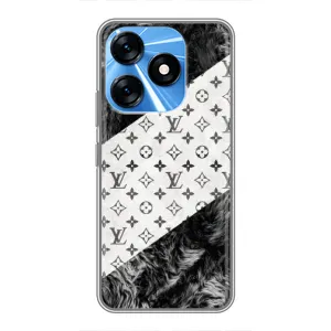 Чехол Стиль Louis Vuitton на TECNO Spark 10 (LV на белом)