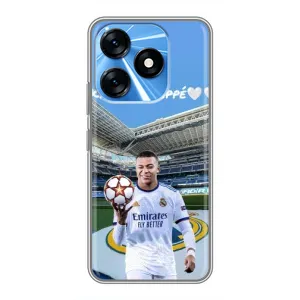 Чехол (TPU) с Футболистом на TECNO Spark 10 (Mbappe Real)