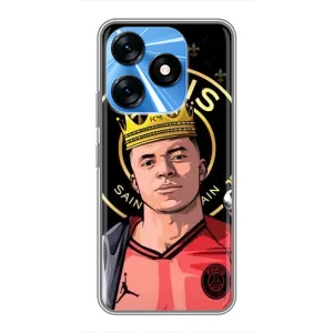 Чехол (TPU) с Футболистом на TECNO Spark 10 (Mbappe King)
