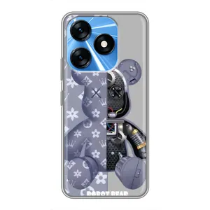 Силиконовый чехол для TECNO Spark 10 (Медведь Louis Vuitton)