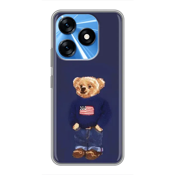 Чехол с рисунком «Мишка USA» для TECNO Spark 10 Чехол с рисунком «Мишка USA» для TECNO Spark 10