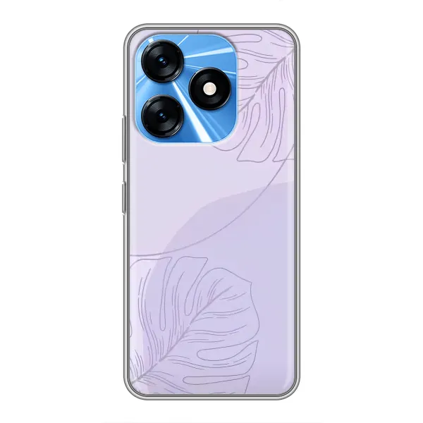 Чехол с рисунком «Монстера фиолетовая» для TECNO Spark 10 Чехол с рисунком «Монстера фиолетовая» для TECNO Spark 10
