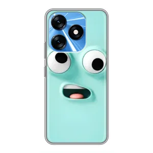 Силиконовые Чехлы (смешные стикеры) для TECNO Spark 10 (Забавное мятное лицо)