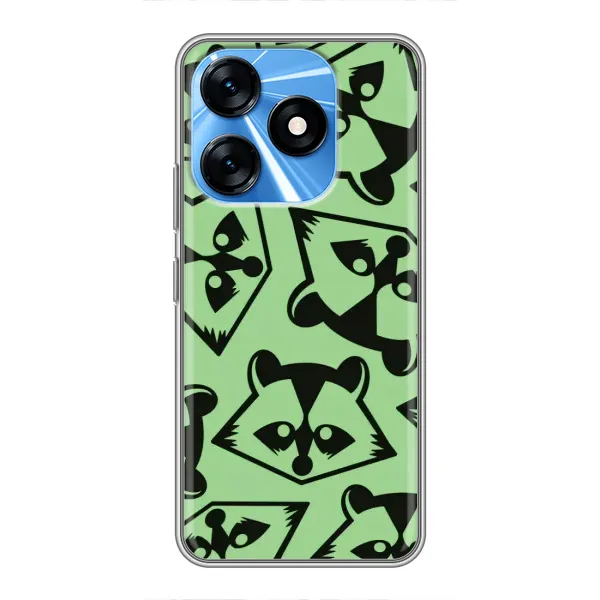 Чехол с рисунком «Мордочки Енота» для TECNO Spark 10 Чехол с рисунком «Мордочки Енота» для TECNO Spark 10