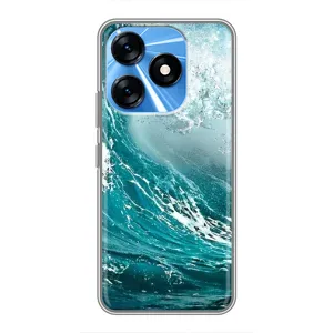 Летний Чехол на TECNO Spark 10 (Морская волна)