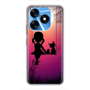 Дівчачий Чохол для TECNO Spark 10 (На гойдалці)