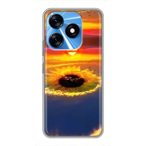 Чехлы с картинкой Подсолнухов для Техно Спарк 10 (Небо подсолнух)