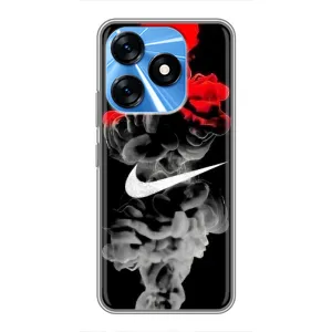 Силіконовый Чохол на TECNO Spark 10 з картинкою НАЙК (Nike дим)