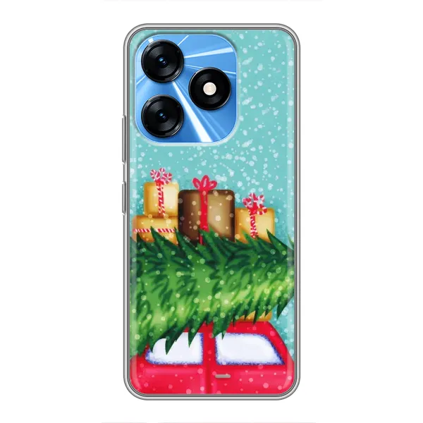 Чехол с рисунком «Новогодние подарки» для TECNO Spark 10
