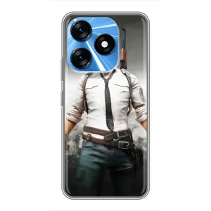 Чохол з картинкою "Герой Pubg" на TECNO Spark 10 (Пабг)