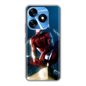 Чехол Супергерой Человека Паука на TECNO Spark 10 (Паук на доме)