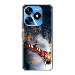 Силиконовый бампер на рождество для TECNO Spark 10 (Поезд)