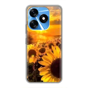 Чохол з Квітами для TECNO Spark 10 (поле соняшників)