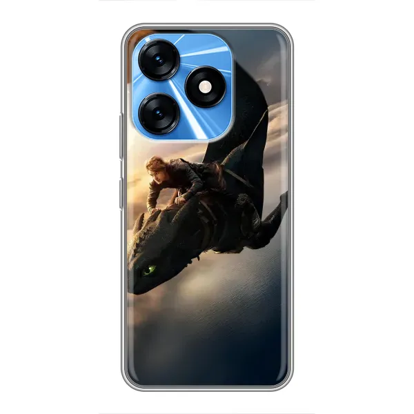 Чехол с рисунком «Полет Беззубика» для TECNO Spark 10 Чехол с рисунком «Полет Беззубика» для TECNO Spark 10