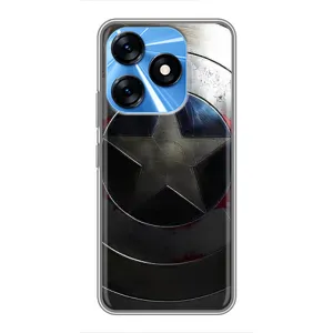 Чохол с Щітом Капітана Америки на TECNO Spark 10 (Ретро Щит Капітана)