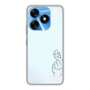 Чохол (Знак сердечка) для TECNO Spark 10 (Сердечко на блакитному)