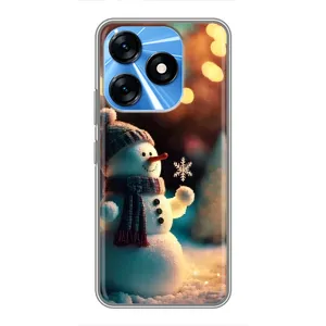 Чехлы на Новый Год TECNO Spark 10 (Снеговик праздничный)