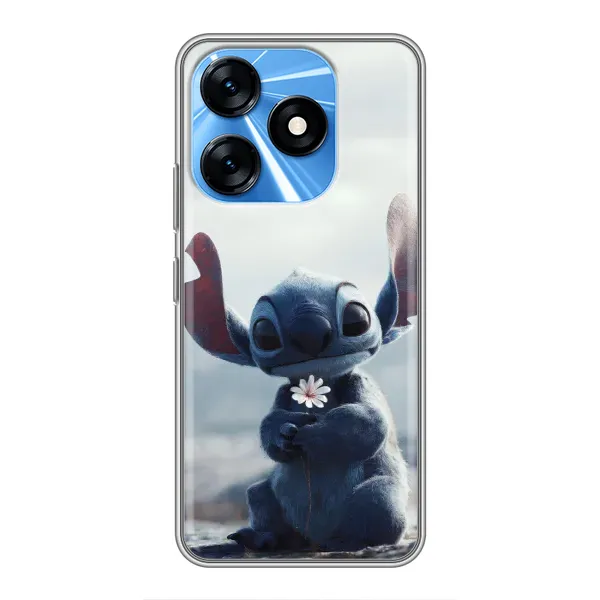 Чехол с рисунком «Стич с цветочком» для TECNO Spark 10 Чехол с рисунком «Стич с цветочком» для TECNO Spark 10