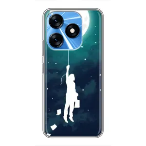Чехол (ТПУ) с планетами на TECNO Spark 10 (To The moon)