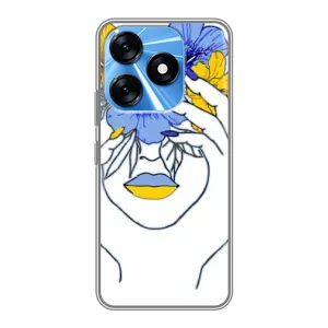 Чехол на TECNO Spark 10 Украинский дизайн (Украинка на всю голову)