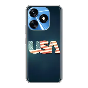 Чехол Флаг USA для TECNO Spark 10 (USA)