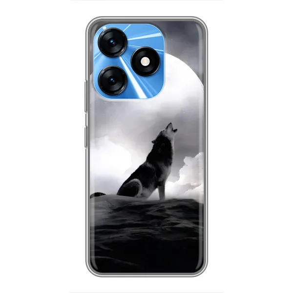 Чехол с рисунком «Волк и луна» для TECNO Spark 10 Чехол с рисунком «Волк и луна» для TECNO Spark 10