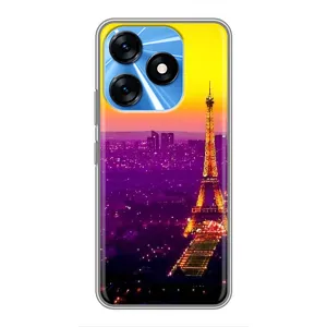Чохол Ейфелева Вежа на TECNO Spark 10 (Яскрава башня)