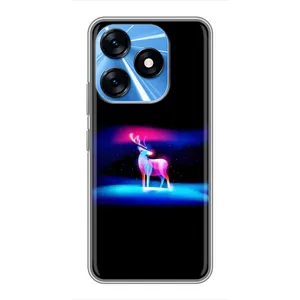Силіконовий бампер з картинкою звірів для TECNO Spark 10 (Яскравий олень)