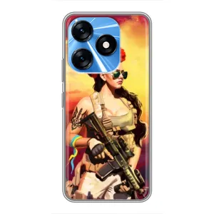 ЗСУ Чехлы (TPU) для TECNO Spark 10 (Женщина солдат)