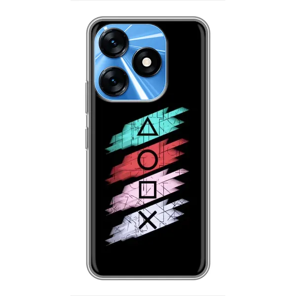 Чехол с рисунком «Значки Sony» для TECNO Spark 10 Чехол с рисунком «Значки Sony» для TECNO Spark 10