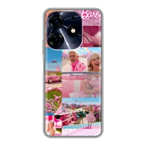 Силиконовый Чехол Барби Фильм на TECNO Spark 10c (Барби стиль)