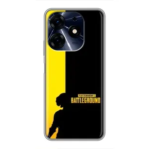 Чохол (TPU) з картинкою "Лого Пабг" на Техно Спарк 10с (Battlegrounds)