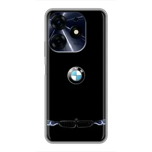 Силіконовий бампер з картинкою машини на TECNO Spark 10c (Чорний BMW)