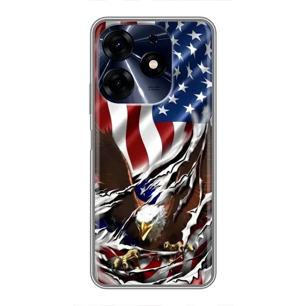 Чехол с рисунком «Флаг USA» для TECNO Spark 10c Чехол с рисунком «Флаг USA» для TECNO Spark 10c