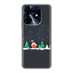 Силиконовый бампер на рождество для TECNO Spark 10c (Город зимний)