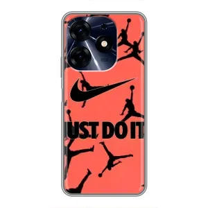 Силиконовый Чехол Nike Air Jordan на Техно Спарк 10с