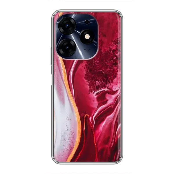 Чехол с рисунком «Красный мрамор» для TECNO Spark 10c Чехол с рисунком «Красный мрамор» для TECNO Spark 10c