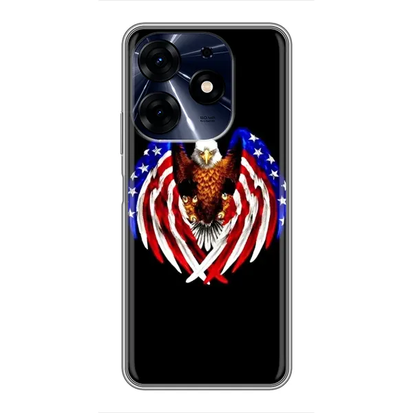 Чехол с рисунком «Крылья США» для TECNO Spark 10c Чехол с рисунком «Крылья США» для TECNO Spark 10c
