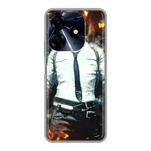 Чохол з картинкою "Герой Pubg" на TECNO Spark 10c (Man Пубг)