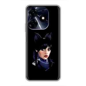 Чохол з картинкою Венсдей на TECNO Spark 10c (Мила Венсдей)