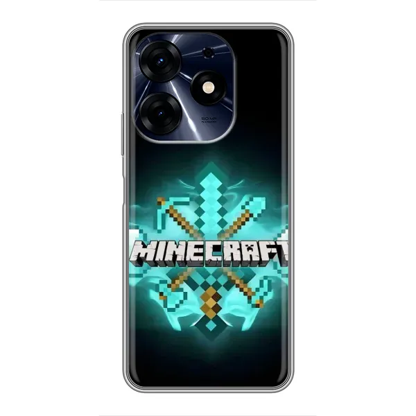 Чехол с рисунком «MineCraft 2» для TECNO Spark 10c