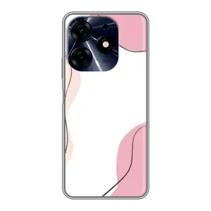 Чехол цветочный дизайн для TECNO Spark 10c (Розовый фон)