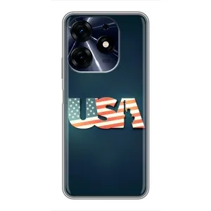 Чехол Флаг USA для TECNO Spark 10c