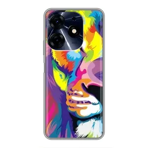 Чехол с картинкой на TECNO Spark 10c (Яркий Лев)