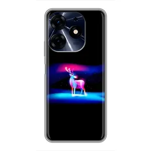 Силиконовый бампер с картинкой животных для TECNO Spark 10c (Яркий олень)