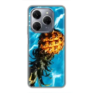 Чехол с изображением вкусной еды для TECNO Spark 20 Pro (Ананас)