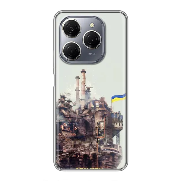 Чехол с рисунком «Азовсталь» для TECNO Spark 20 Pro Чехол с рисунком «Азовсталь» для TECNO Spark 20 Pro