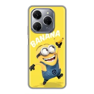 Мультяшний принт на Чохол для Техно Спарк 20 Про (Banana)
